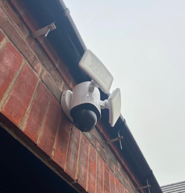 Outdoor security lighting installed by KAZ Electrics