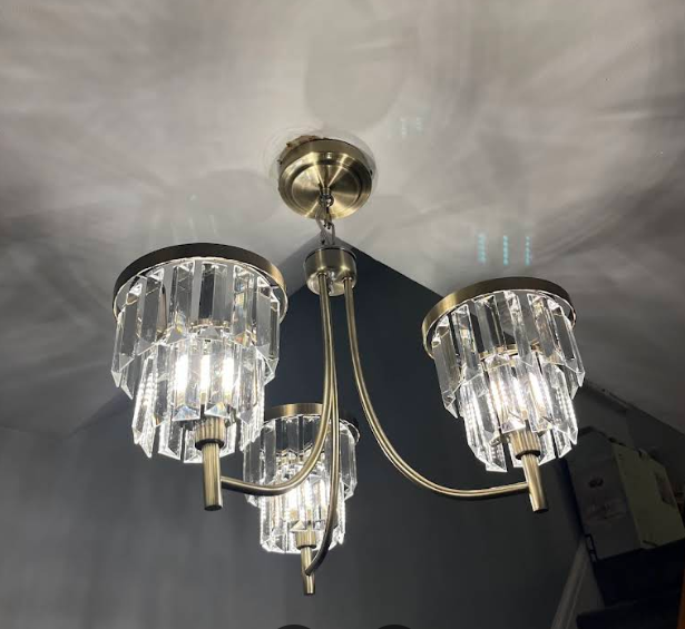 Decorative ceiling light installed by KAZ Electrics