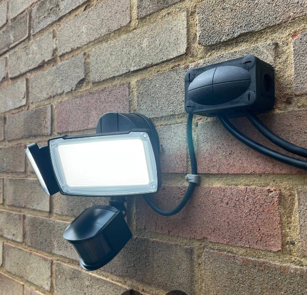 Outdoor security light installed by KAZ Electrics